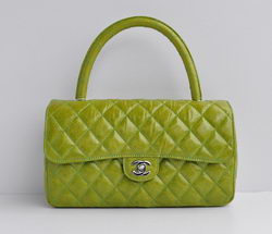 AAA Chanel Classic Handbag Apple-Green 35946 Fake